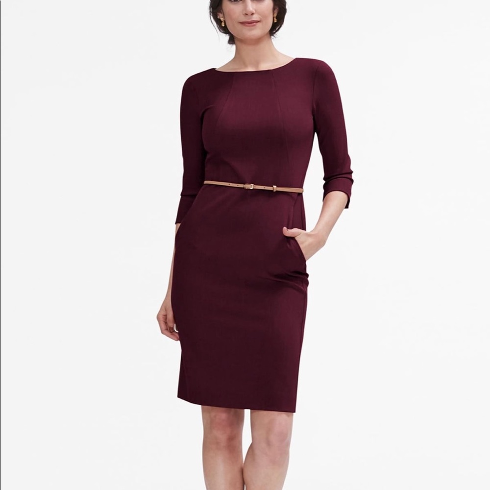 MM.Lafleur Eggplant Etsuko Work Dress